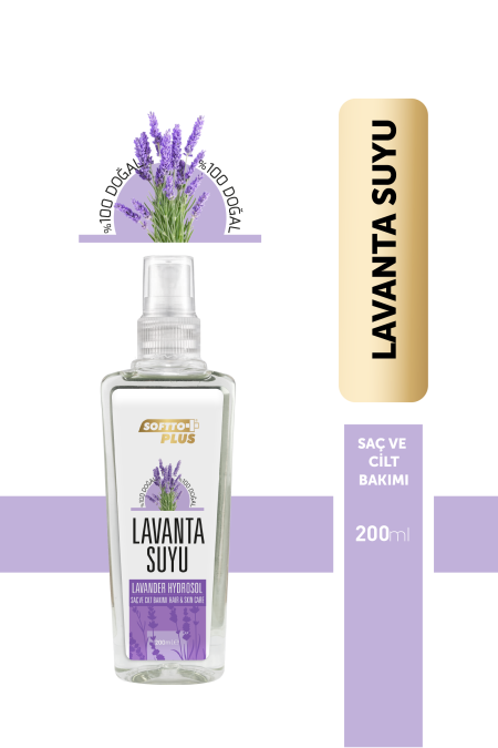 Cilt ve Saç Kullanımına Uygun Yatıştırıcı ve Ferahlatıcı Lavanta Suyu 200 ml